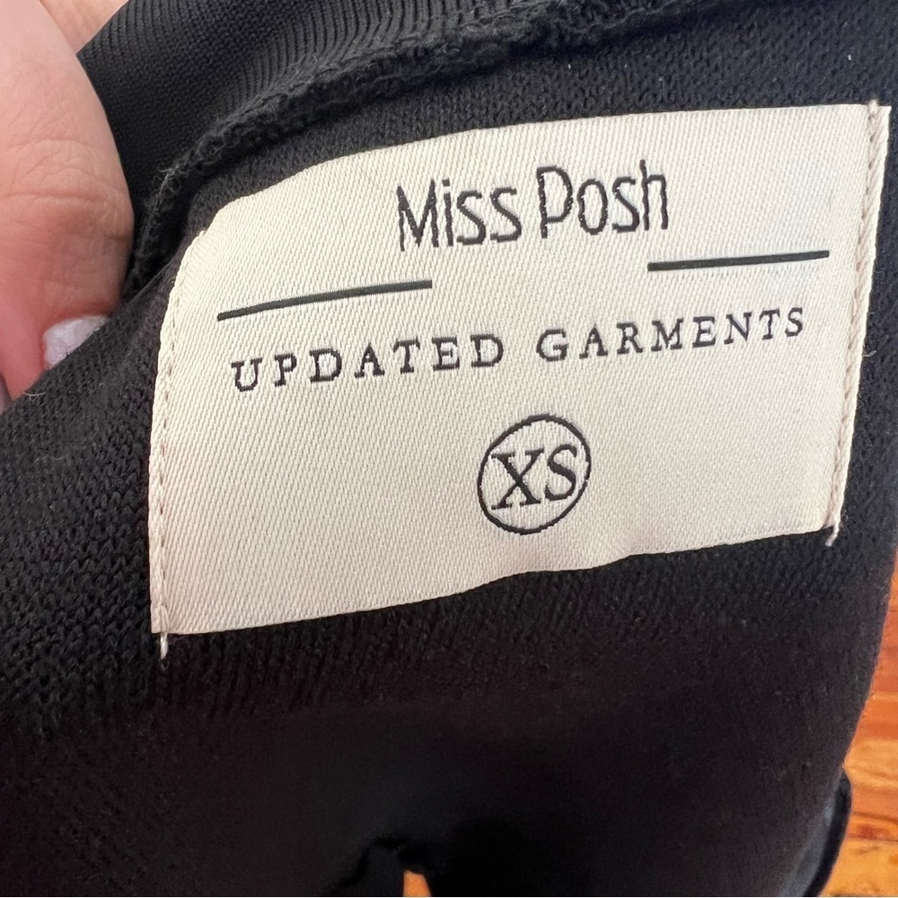 Miss Posh Black Bomber Jacket with Sparkling Crystal Embellishments - NWT - XS - Picture 10 of 10